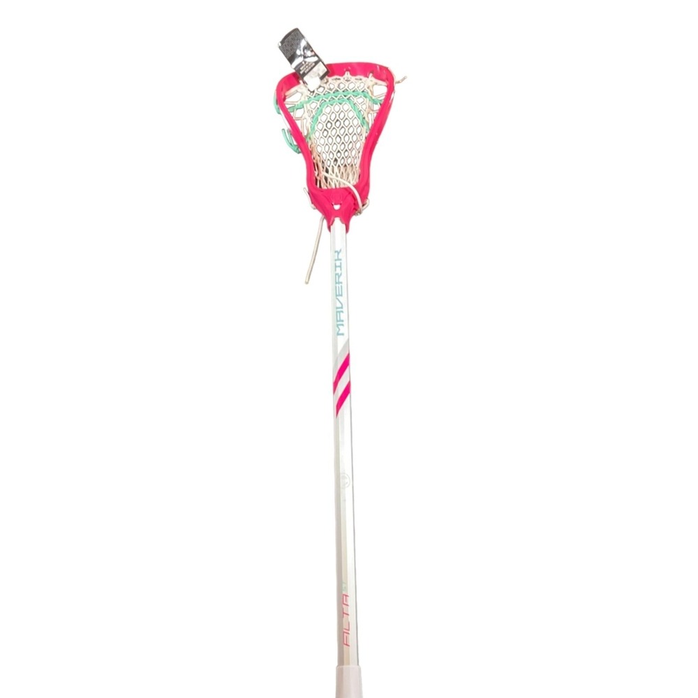 Maverik Alta ST Complete Lacrosse Stick 36" Pink White Teal Mesh Pocket Sports